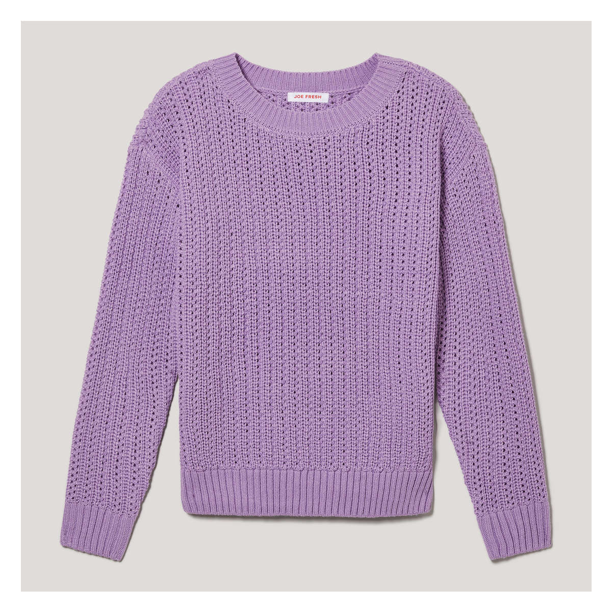 Textured Pullover in Open Violet from Joe Fresh